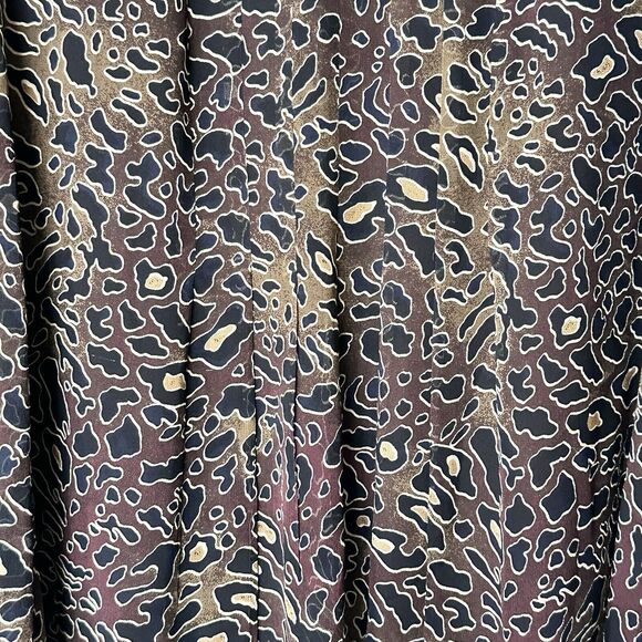 TORY BURCH 8 Whitfiels Abstract Animal Print chiffon Silk  Blouse mock neck - Picture 9 of 9